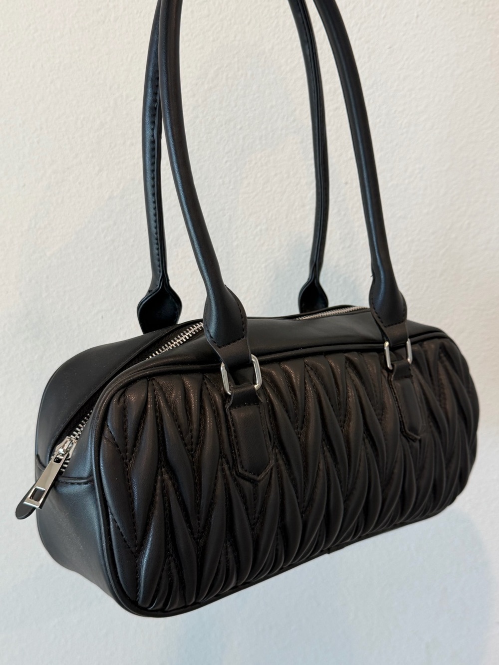 Classic Quilted Black Shoulder Bag- NWT